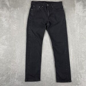 Levis 502 Taper Jeans Mens‎ 31x30 Fits (30x29) Black Denim Straight Fit